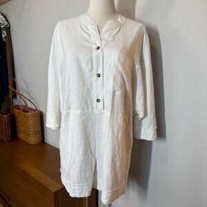 Women's Show Me Your Mumu Cream‎ Linen Blend Romper Size XS NEW